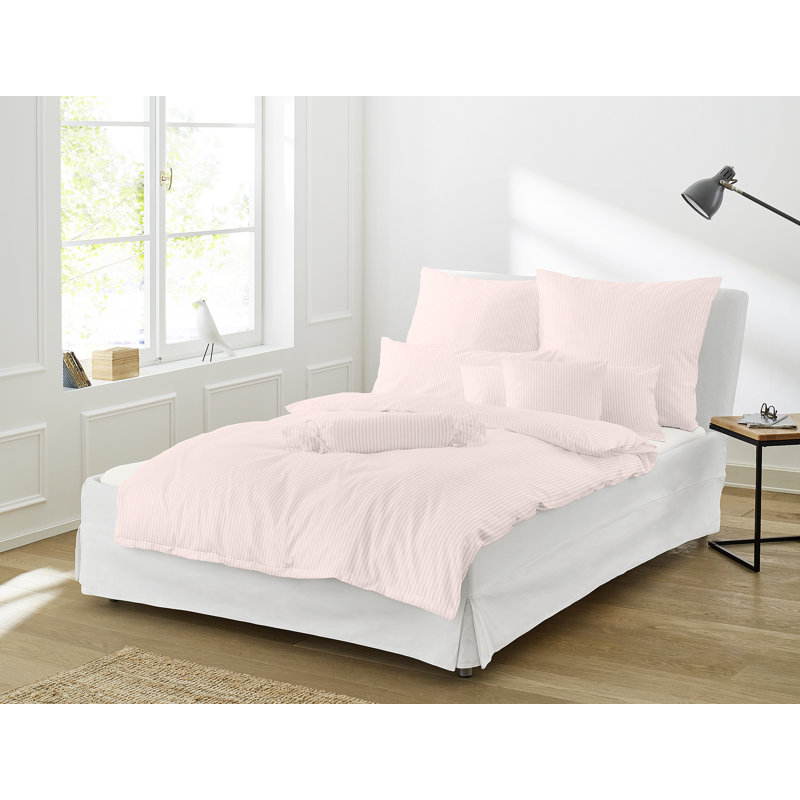 Lumen 2 Piece Duvet Cover Set, Light pink, Single - 1 Pillowcase (80 x 80 cm)