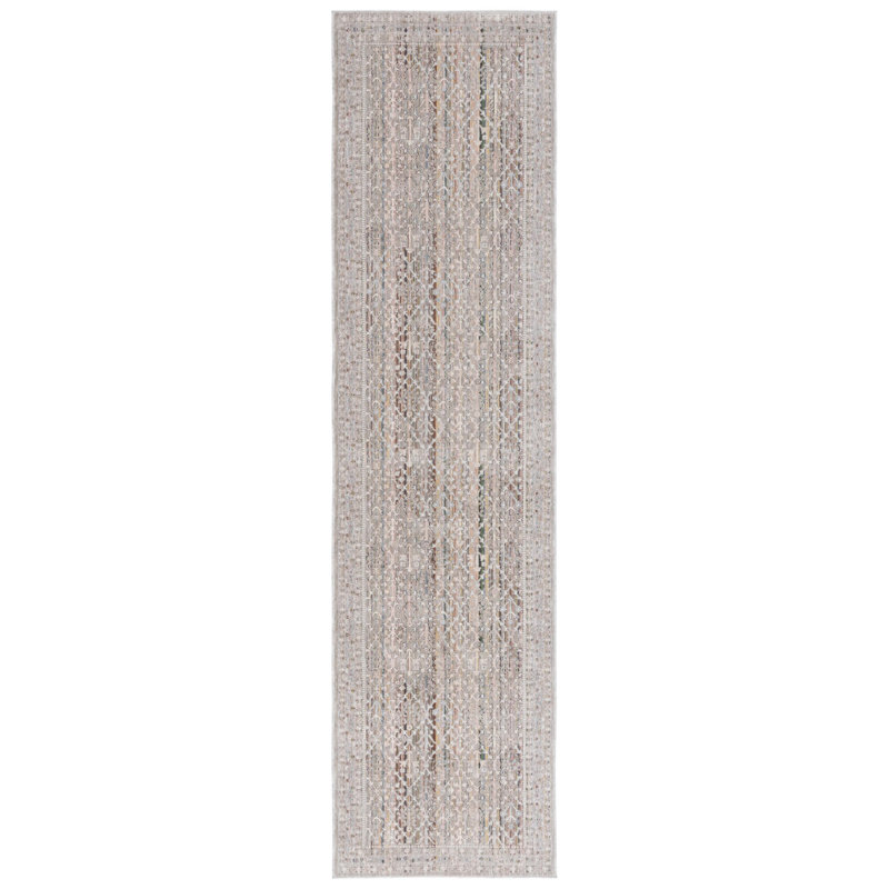 Tapis ivoire / bleu Princeton 915, Tapis de couloir 2 pi 7 po x 10 pi