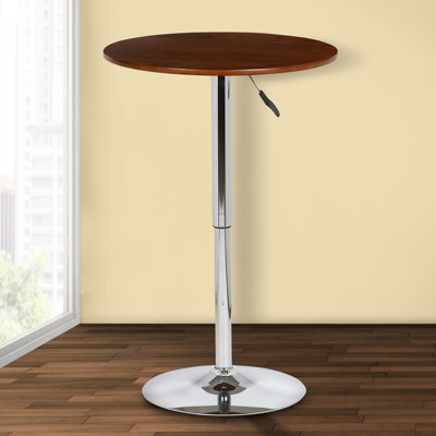 Walnut Round Wood Top Dining Table