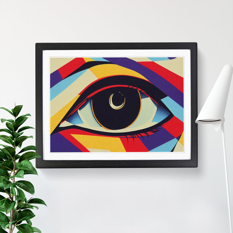 Colourful Abstract Eye Vol.2 - Framed Print, Black, 46cm H x 64cm W x 2cm D