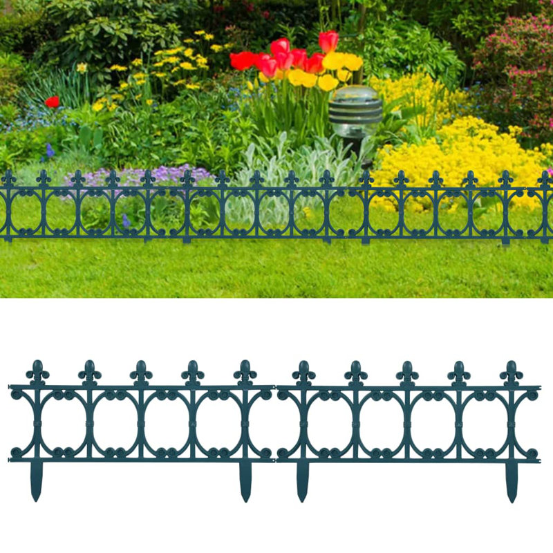 Hovagim 33.53 cm H x 393.7 cm W Plastic Lawn Edging Fencing, Green