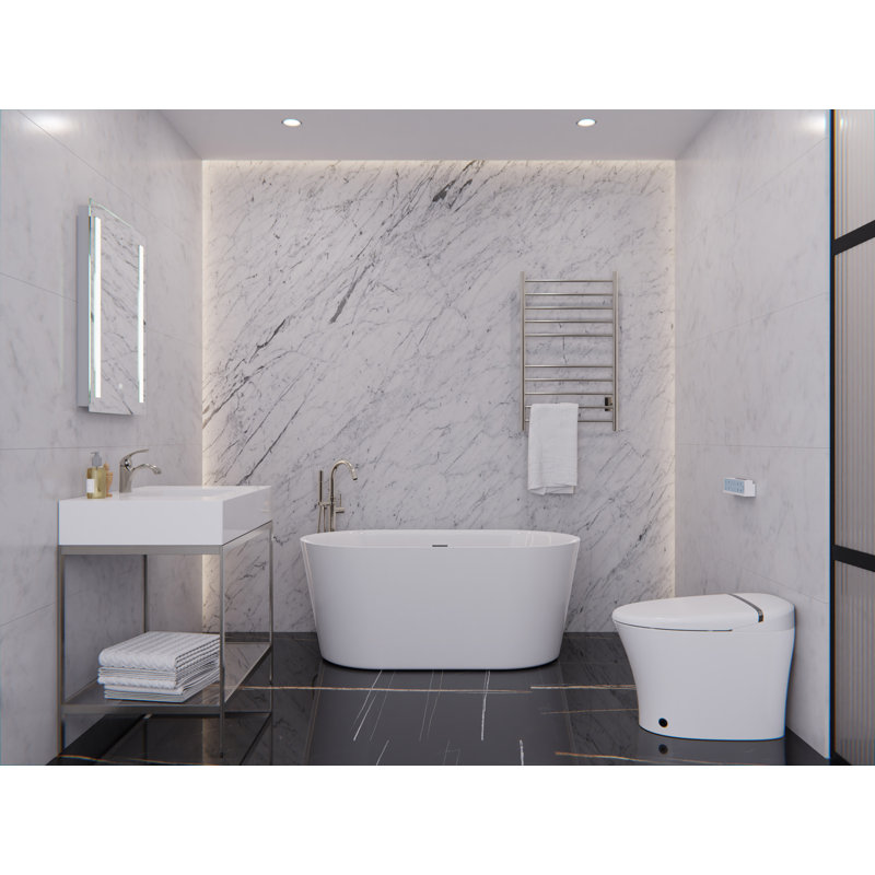 55.12" x 29.53" Freestanding Soaking Acrylic Bathtub