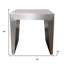 Table de bout carrée 24 po en aluminium argent et bois massif