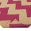Pink & Yellow Chevron Dhurrie Cotton Rug - 7'10" x 9'10"