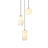 Vandyke 3-Light Cluster Geometric and Cylinder Pendant -1754390052-1754390053
