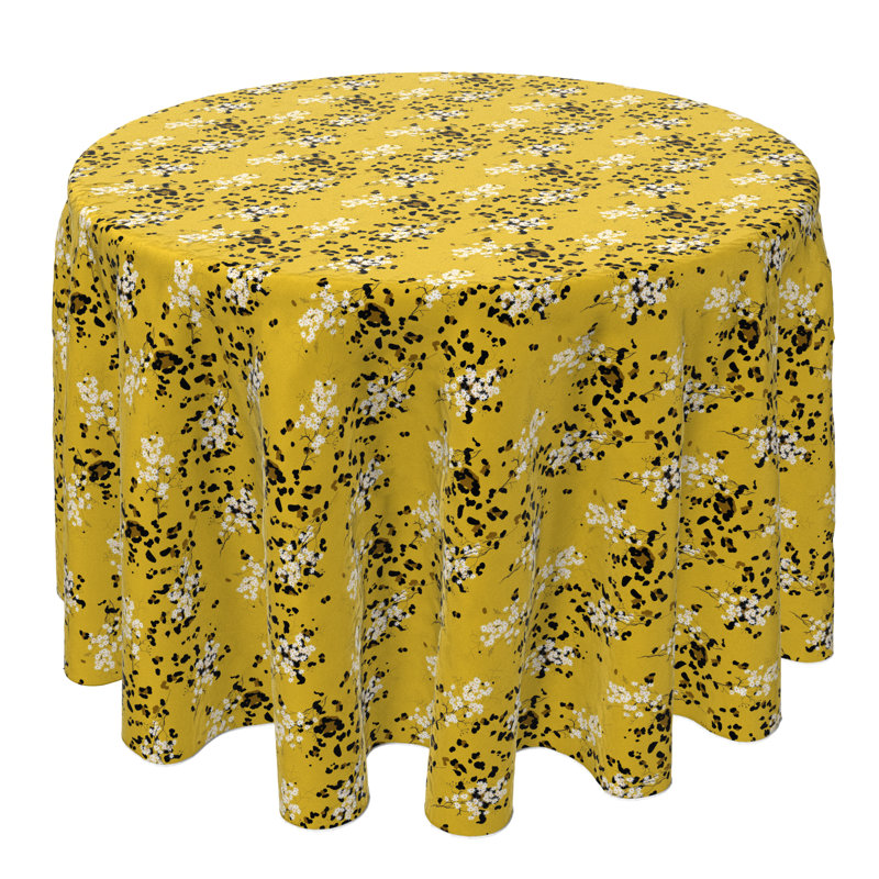 Fabric Textile Products, Inc. Round Tablecloth, 100% Cotton, 60 Round", Safari Floral