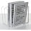 Organisateur de bureau en acrylique transparent avec 3 compartiments verticaux, porte-classeur polyvalent et trieur de documents pour magazines, reliures, fournitures de bureau et organisation à domicile