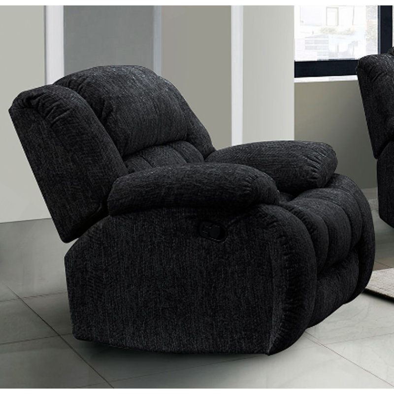 Fauteuil inclinable souple, fauteuil inclinable Stonic, Noir