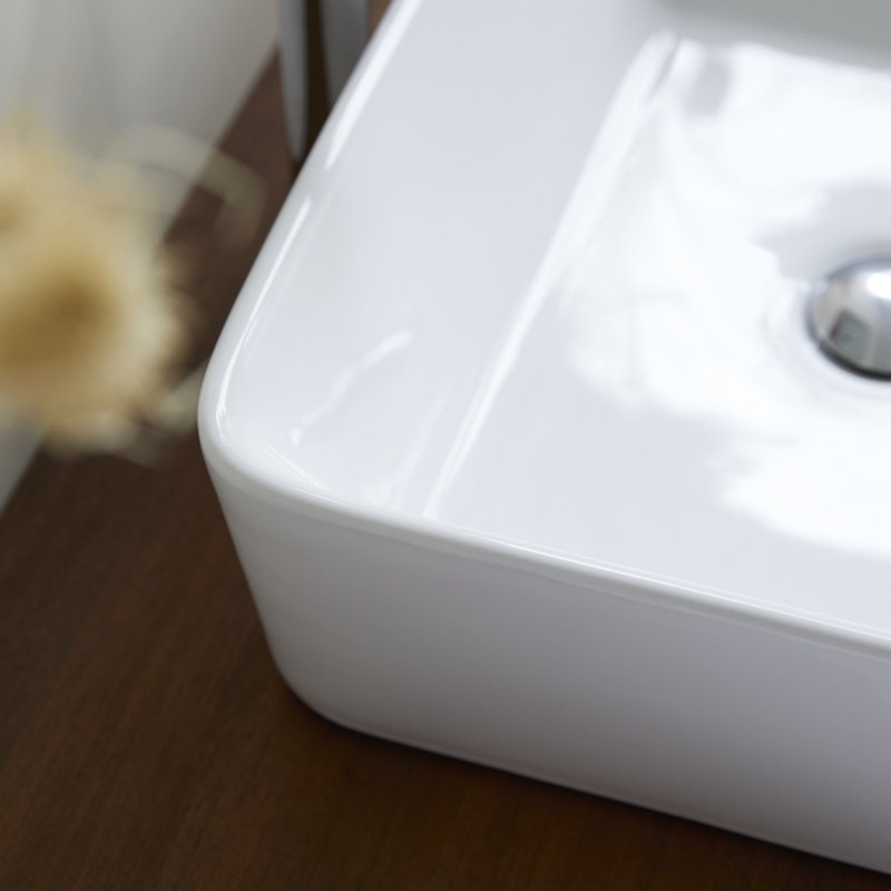 Tikamoon Alexi 14.57'' Ceramic Rectangular Bathroom Sink