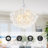 4-light Modern Glass Bubble Chandelier, 24"d-1765888437