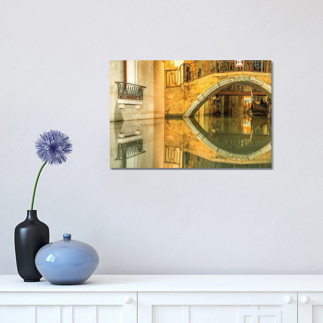 Venice, Italy, Canal Reflection by Mark Paulda - Wrapped Canvas Painting