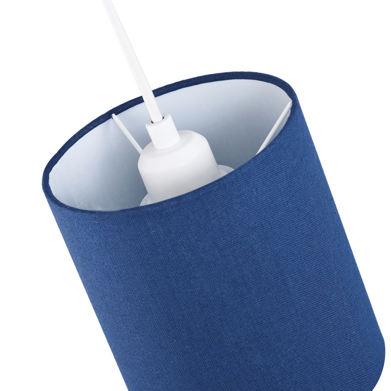 18cm H Linen Rectangle Lamp Shade ( Screw On ), Midnight Blue
