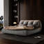 Lit plateforme de luxe avec dossier surdimensionné rembourré, lit plateforme tapissier, lit unique-2032811091-2032811086