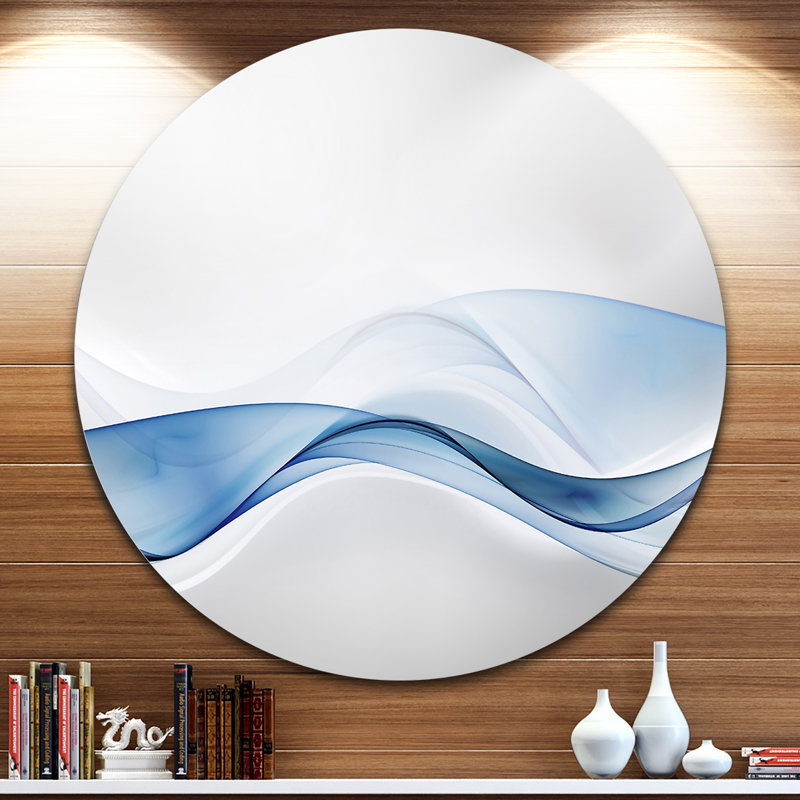 Toile abstraite murale, impression de vague d'eau 3D - Vague d'eau 3D, H 38 po x l 38 po x P 1 po, Métal