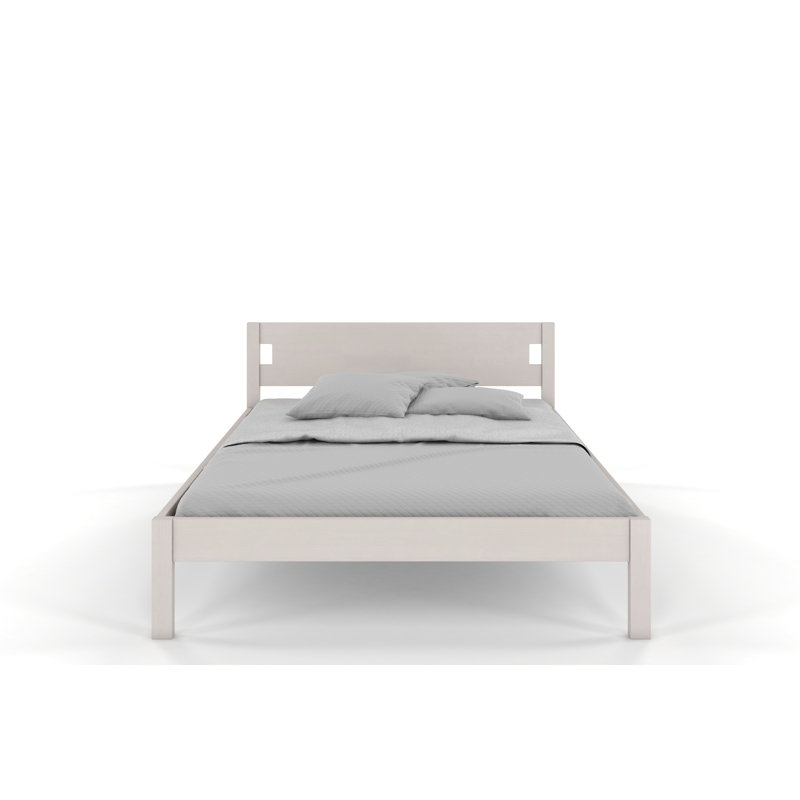 Marlette Solid Wood Bed, European Single (90 x 200 cm), White