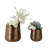 Planters Metal Aluminum Hand-Hammered Texture Indoor Outdoor Home Garden Use Set Of 2 - 16", 12" Bronze, Copper, Metallic