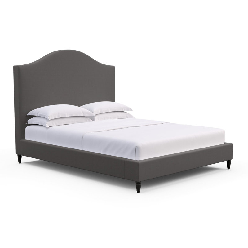 Montague Upholstered Standard Storage Bed, Twin, Crushed Velvet Blue Print, Weathered
