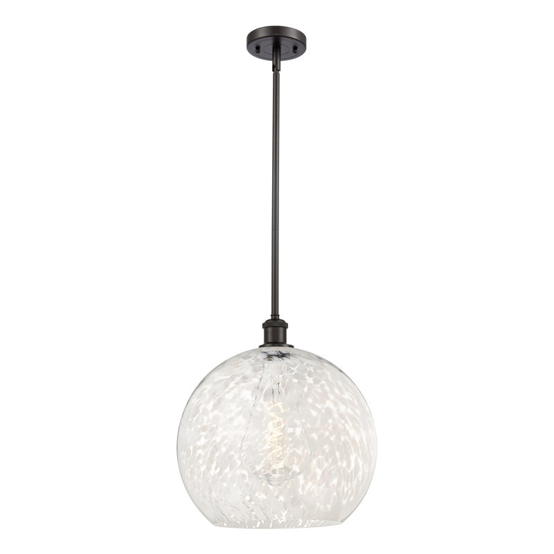 Luminaire suspendu 1 lumière Ballston Mouchette-516-G1216, H 16,63 po x l 13,75 po x P 13,75 po, Bronze huilé