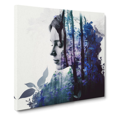 Bluebell Double Exposure - Wrapped Canvas