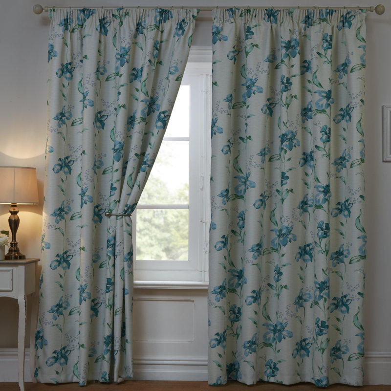 Blackout Single Curtain Panel, 165cm W  x 183cm L, Blue