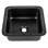 Évier de préparation de bar en aluminium martelé à la main à fixation simple en aluminium 12 po 12 po, noir