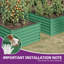 Set of 2 Metal Raised Garden Bed, 180x90x54cm-1076018769-1076018771