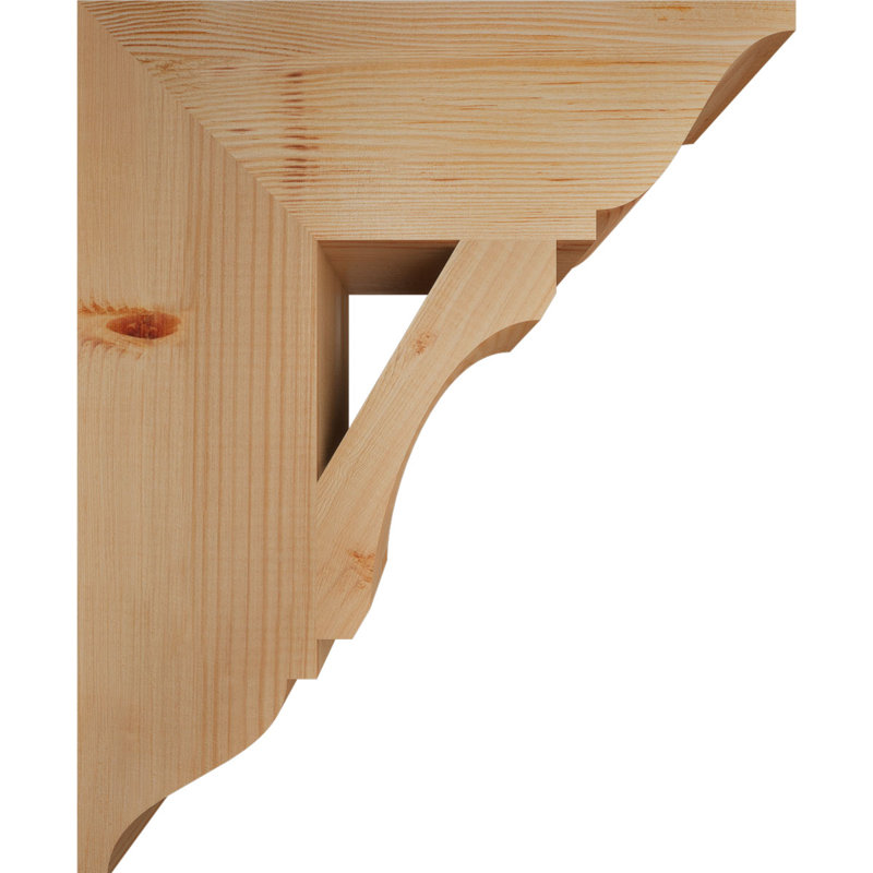 Support en bois rustique traditionnel BKTLEC01, Douglas (lisse), H 22 po x l 5,5 po x P 18 po