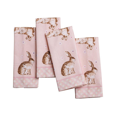 Ensemble de 4 serviettes de table en tissu 100% coton réutilisables de tous les jours Maison de Hermine