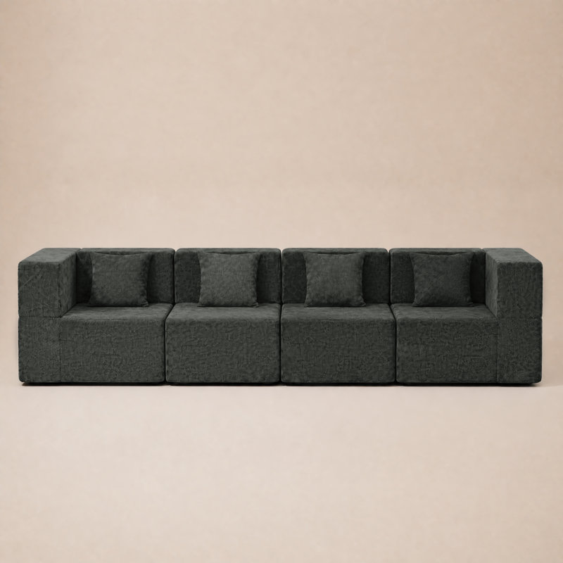 Canapé modulaire en chenille Horgan, Dark Grey