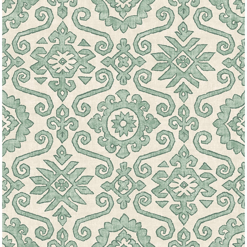 Rouleau de papier peint adhésif L 18 pi x l 20,5 po, Vert minerai