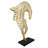 Modern Abstract Metal and Aluminum Horse Sculpture with Contemporary Artistic Silhouette on Display Base