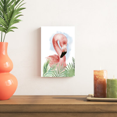 «Watercolor Flamingo Composition I», peinture sur toile