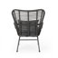 Fauteuil d'appoint Margo, rotin tissé brun, métal noir-126055860