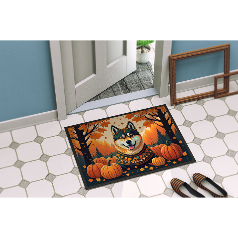 Akita Fall Indoor or Outdoor Mat, L 24 po x L 36 po