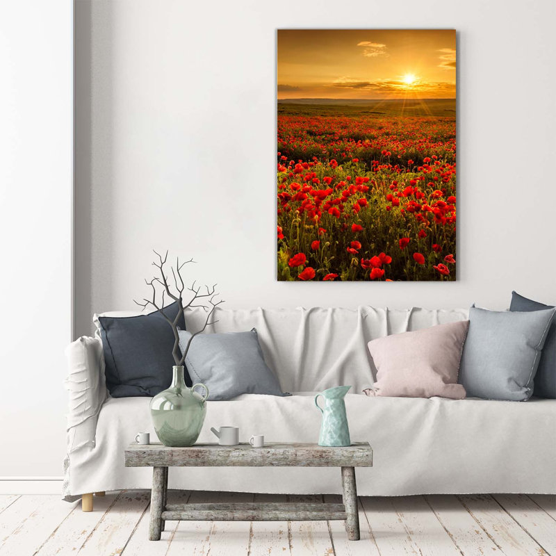Field Of Poppies - Wrapped Canvas Print