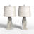 24.5'' Resin Modern Glam Table Lamp Set With Usb-314853824