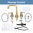 8 In. Widespread Double Handle Bathroom Faucet With Drain Kit Included And Supply Line In Brushed Gold