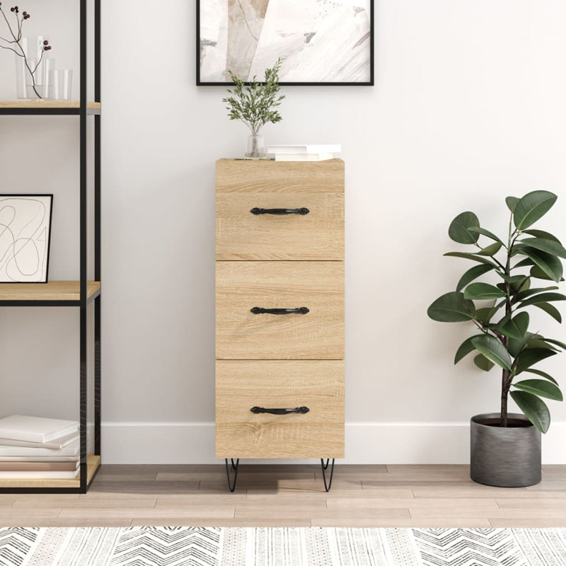 Malynda Sideboard 34,5x34x90 cm Engineered Wood, Sonoma Oak