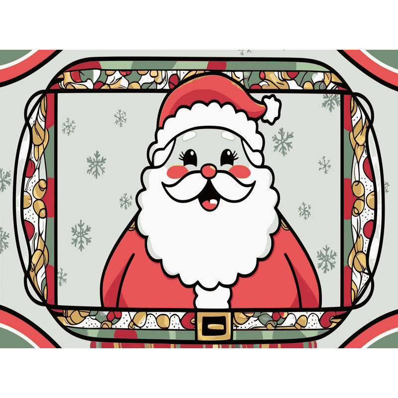 Tapis vacances de Noël The Holiday Aisle®, Rectangle 4pi x 6 pi