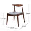 Ensemble de salle à manger rétro 5 pièces: table à structure en bois d'hévéa et 4 chaises, plateau en faux bois-2125658935