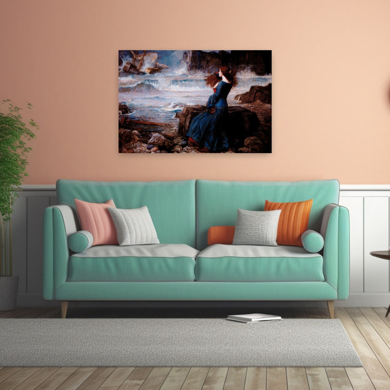 Miranda, la tempête, orchidée abstraite classique, impression d'art mural, H 32 po x l 48 po