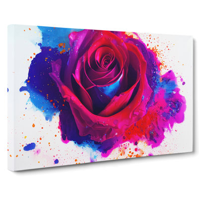 Rose Flower Splash Vol.1 - Wrapped Canvas