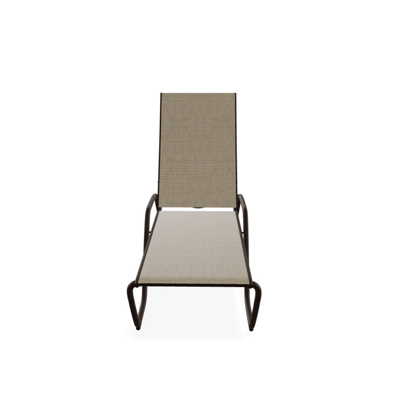 Outdoor Rust-Resistant Metal Chaise Lounge, Textured Kona, Newport