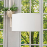 20cm H x 35cm W Cotton Drum Pendant Shade ( Screw On )