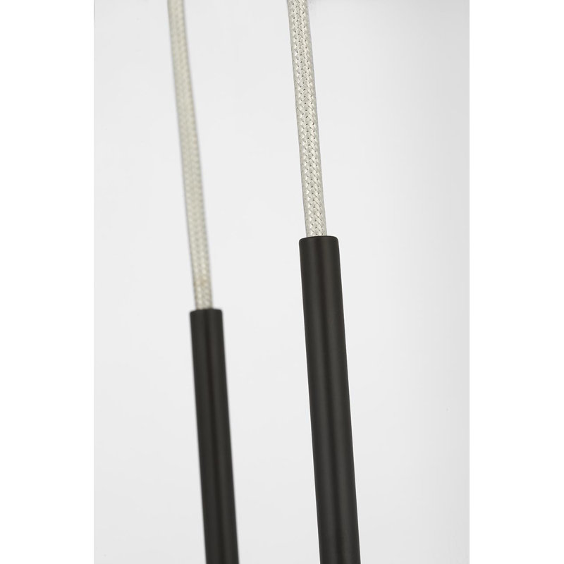 Anne-Marie Barton Armise Pendant with Nova Frost, 242" H x 7.5" W, Matte Carbon, White