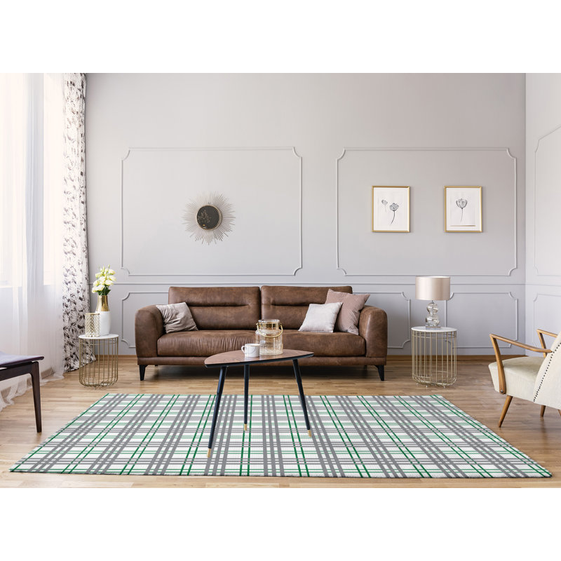 Plaid Indoor Rug, Rectangle 5' x 7'