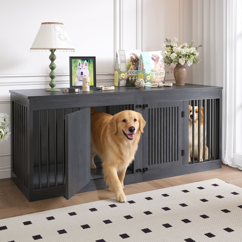 Meuble de cage double pour chien Chesterle