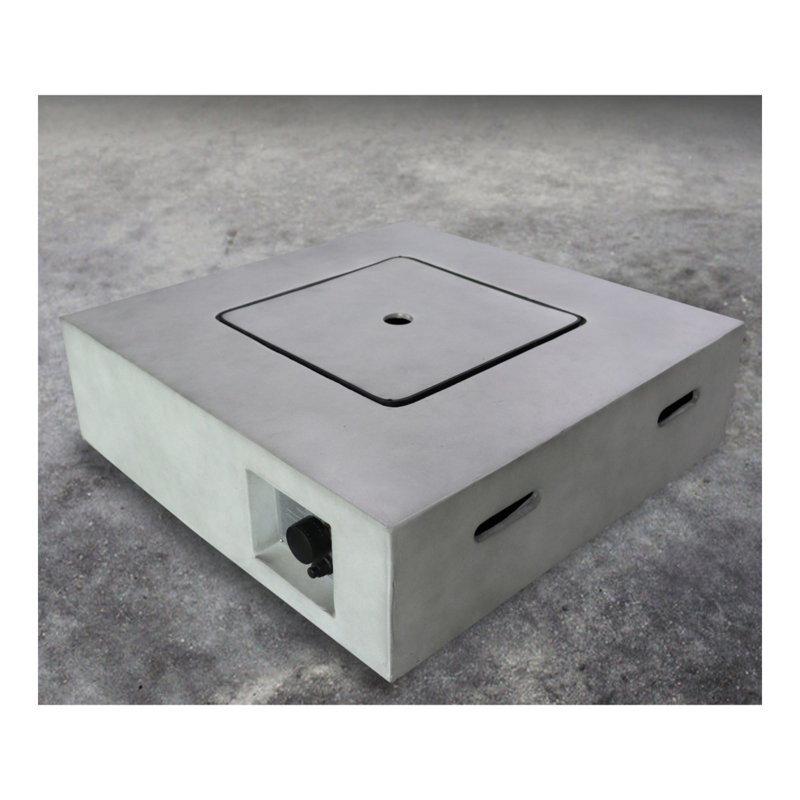 Fiber Reinforced Concrete Propane/Natural Gas Fire Pit table, Gray