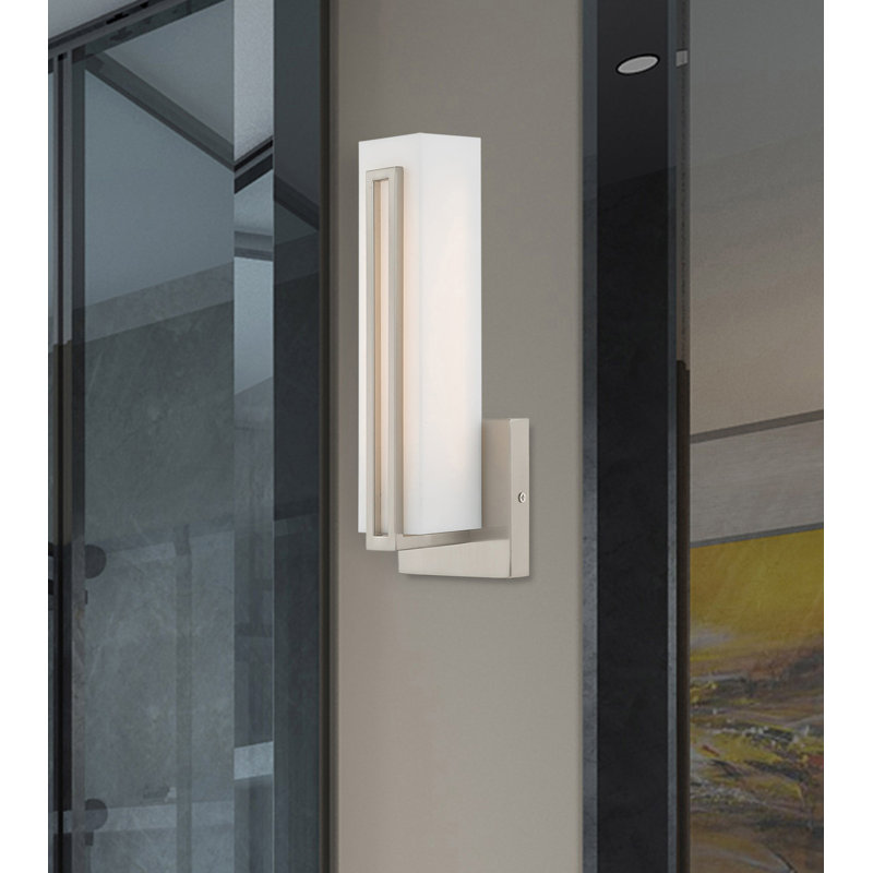 Applique murale articulée 1 lumière DEL Itzayana, Nickel brossé