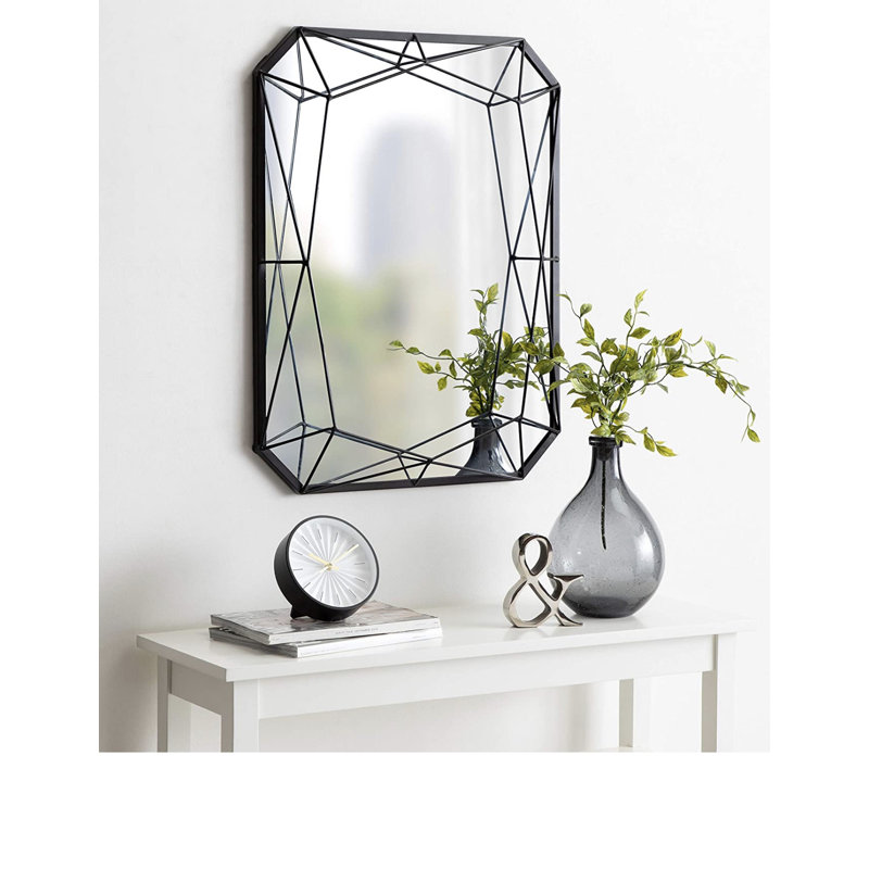 Miroir d'appoint Winfrid Glam, Noir